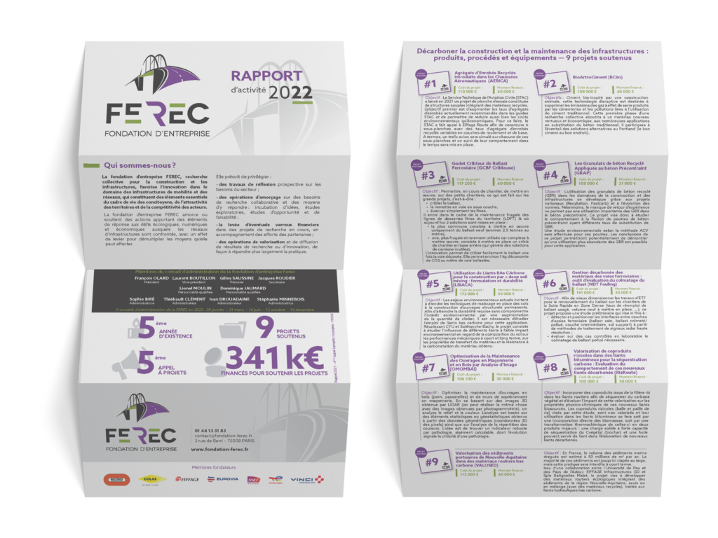Rapport d'activité - Fondation d'entreprise FEREC
